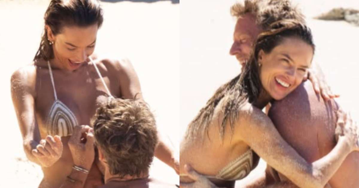 É famoso? Alessandra Ambrosio é surpreendida com pedido de casamento