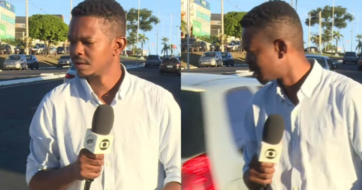 Repórter da Globo quase é atropelado ao vivo; veja o vídeo