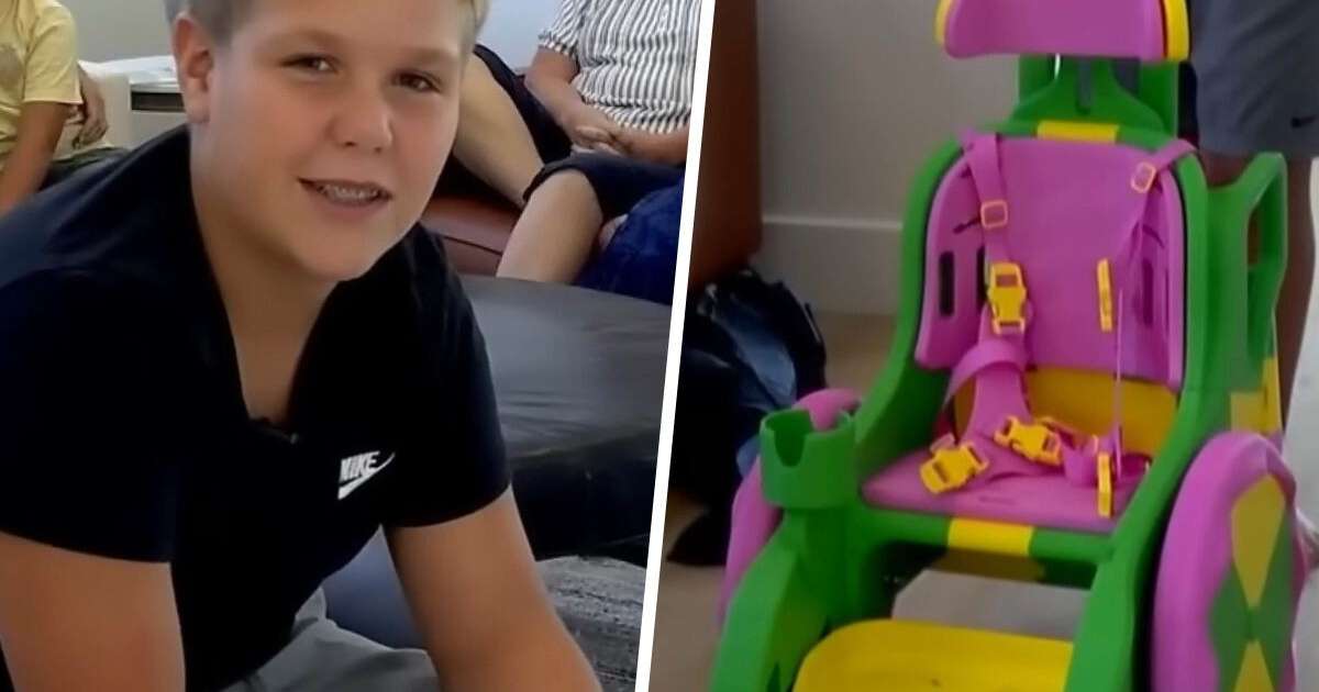 Aos 13 anos, ele dedicou 300 horas das suas férias para criar uma cadeira de rodas na impressora 3D para uma bebê de 21 meses