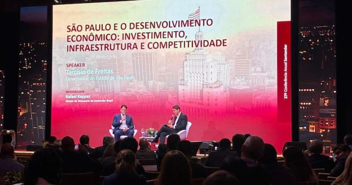 Tarcísio diz que tem visão para Brasil diferente da de Lula e cobra ajuste mais 'suave' que de Milei