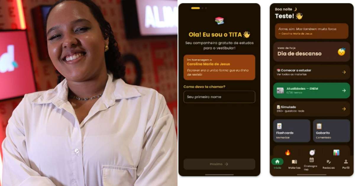 Estudante cria aplicativo Tita com IA para vestibulares