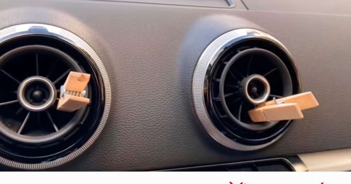Experimentei o truque do prendedor de roupa de madeira no ar-condicionado do meu carro: funciona e custa apenas alguns centavos