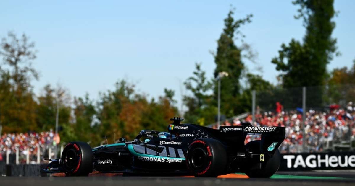 F1: Russell lidera GP da Itália após abandono de Stroll; Antonelli é 4º