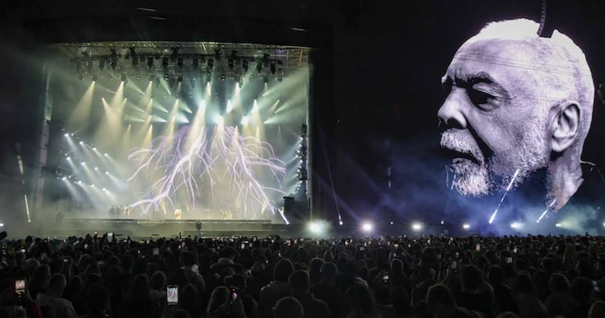Gilberto Gil, rouco e emocionado, dá um grande abraço no Rock in Rio 2026