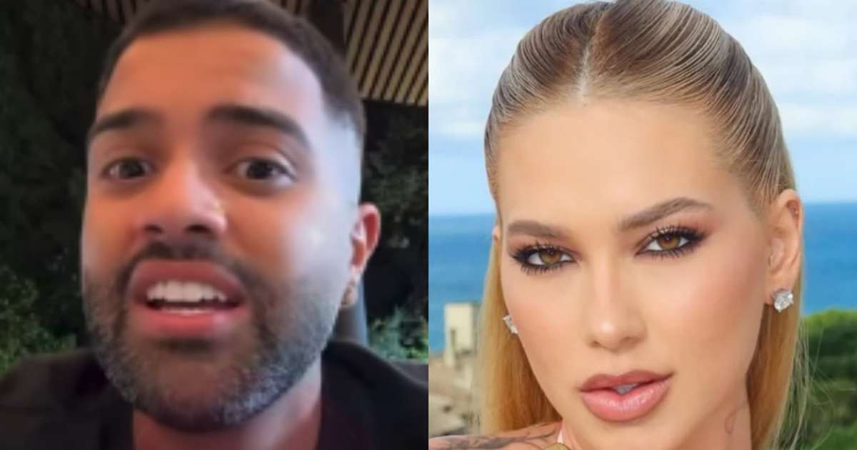Hebert Gomes e Maressa Lopes durante transmissão ao vivo nas redes sociais