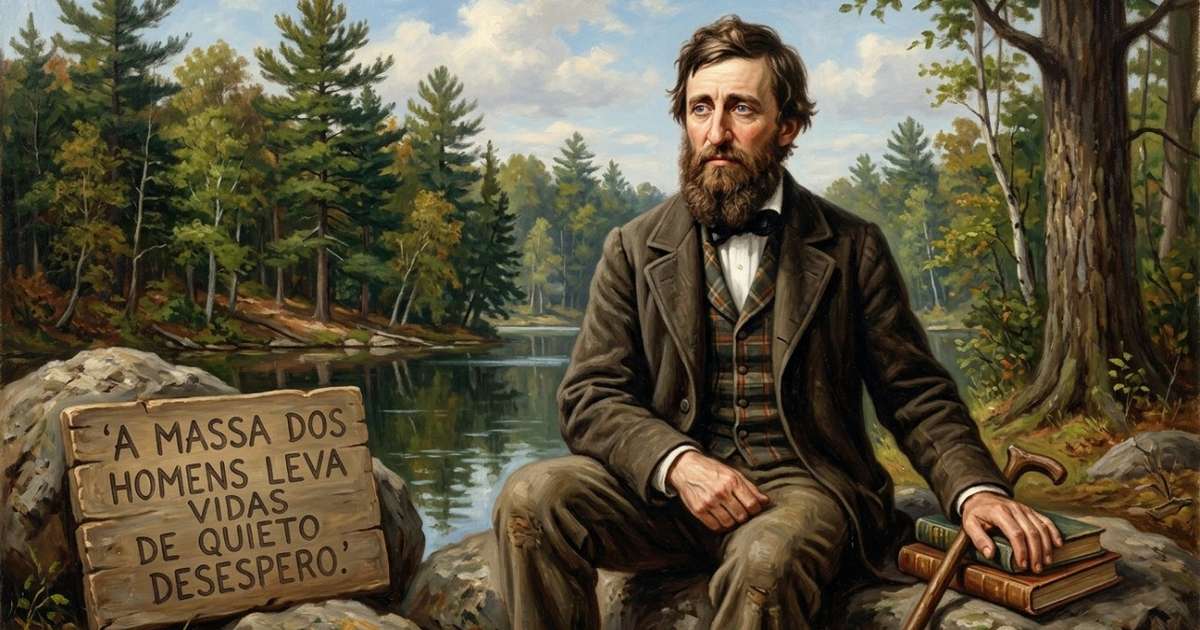 Henry David Thoreau, escritor e pensador transcendentalista, sobre a existência: "A massa dos homens leva uma vida de silencioso desespero"