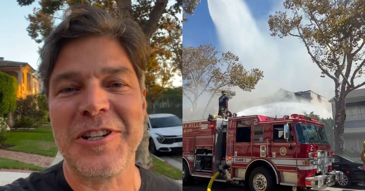 Ex-ator da Globo desabafa sobre perda de itens após incêndio destruir sua casa nos EUA