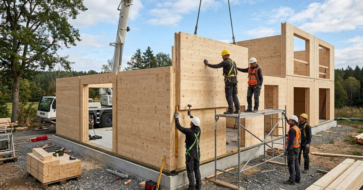 Nem construção a seco nem tijolos: o sistema europeu para construir casas de 100 m2 em 7 dias