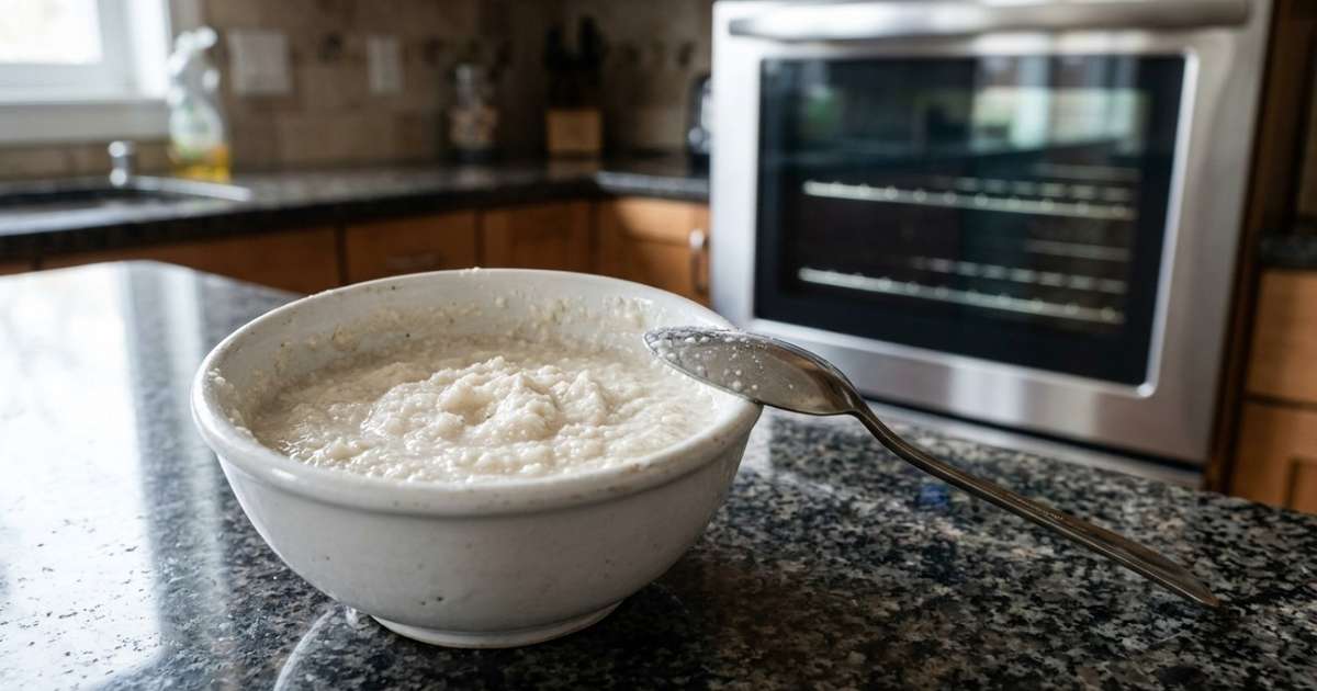 Para gordura grudada no forno, uma orientação australiana dispensa começar pela química mais agressiva: uma pasta de bicarbonato de sódio e água pode funcionar como desengordurante quando aplicada nas paredes internas do aparelho