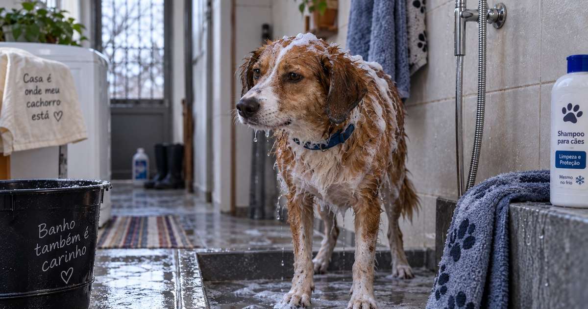 Banho no inverno: de quanto em quanto tempo o cachorro precisa ser lavado?
