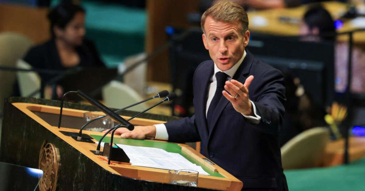 Na ONU, Macron critica operações em Gaza e na Cisjordânia; Israel denuncia 'absurdo grotesco'