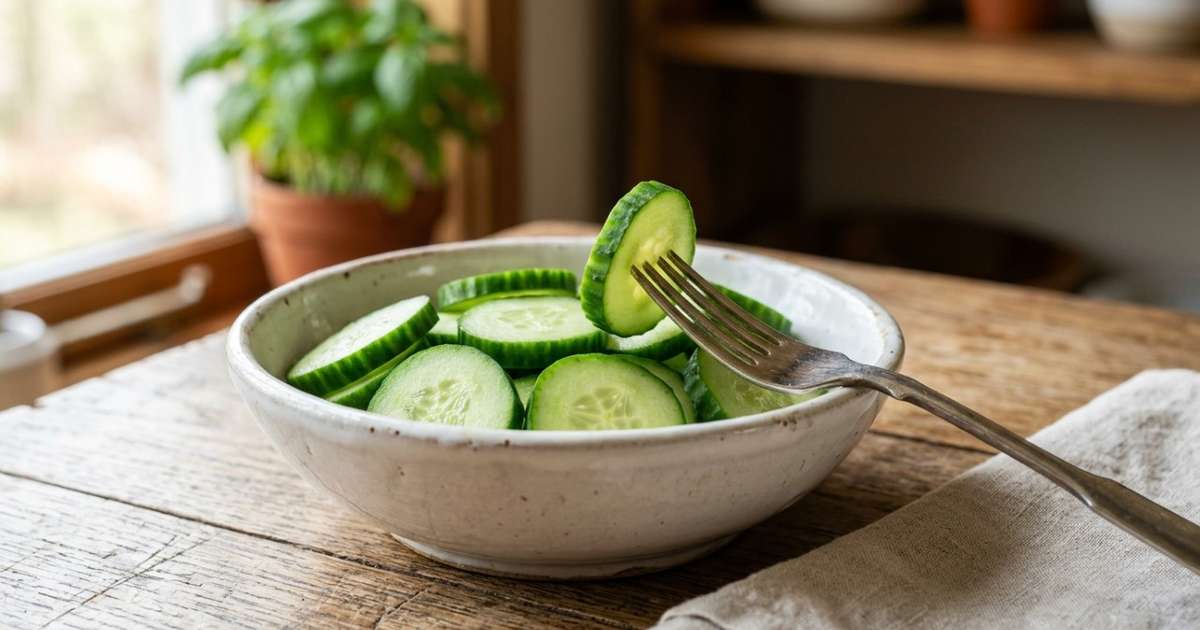 Antes de misturar o pepino à salada, faça isso por 10 minutos: uma pequena quantidade de sal retira o excesso de água e ajuda a manter as fatias crocantes por mais tempo