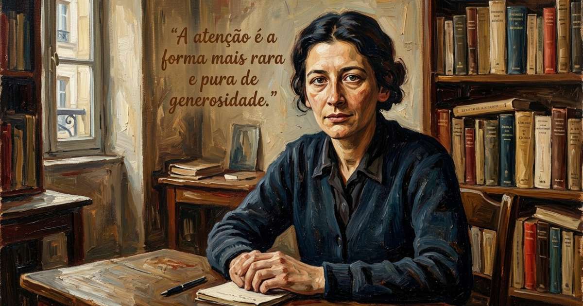 Simone Weil, filósofa francesa, sobre a importância de realmente enxergar o outro: "A atenção é a forma mais rara e pura de generosidade."