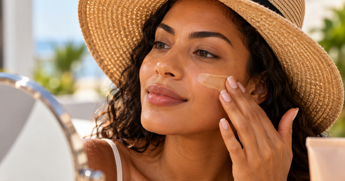Protetor solar com cor pode acrescentar proteção contra a luz visível em peles com melasma, especialmente quando contém óxidos de ferro