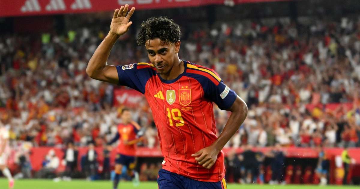 Com show de Yamal, Espanha goleia Croácia na Nations League e segue 100%