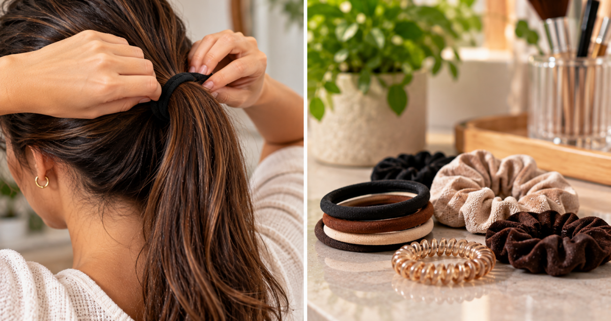 Especialistas em cabelo concordam: prender os fios sempre no mesmo ponto concentra tração e pode aumentar quebra exatamente onde o elástico costuma ficar