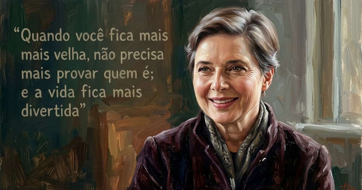 Isabella Rossellini, aos 74 anos, sobre a leveza que encontrou ao envelhecer: "Quando você fica mais velha, não precisa mais provar quem é; e a vida fica mais divertida"
