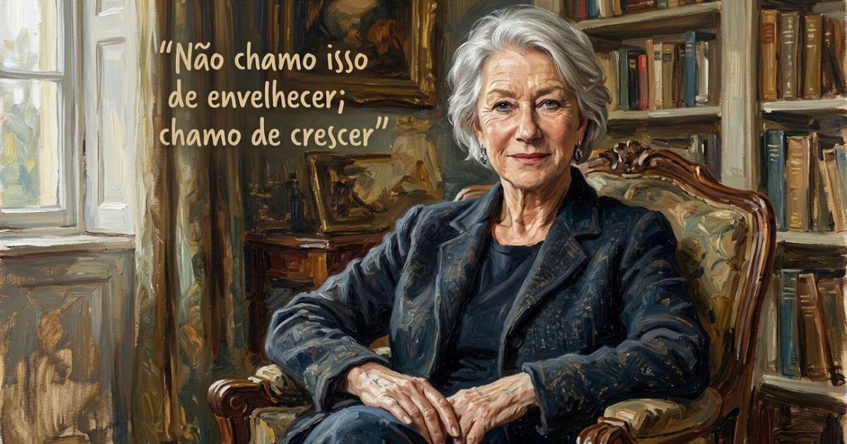 Helen Mirren, aos 81 anos, sobre rejeitar a ideia de lutar contra a idade: "Não chamo isso de envelhecer; chamo de crescer"