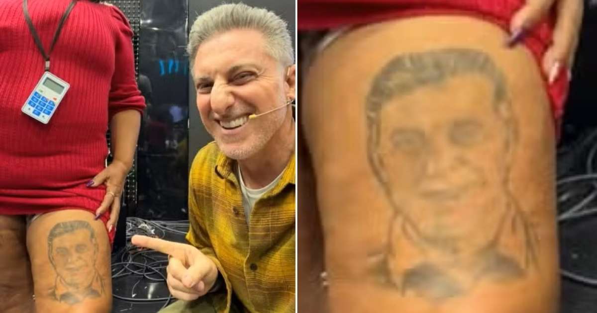 Luciano Huck fica surpreso com fãs que tatuaram seu rosto e até antigo programa