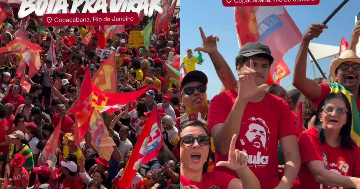 Apoiadores de Lula já ocupam a orla de Copacabana em último ato no Rio