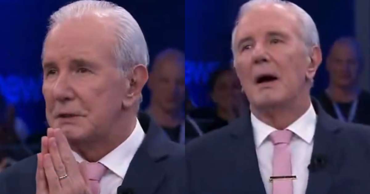 Após revelar aposentadoria, Celso Freitas se emociona com surpresa ao vivo no SBT; assista