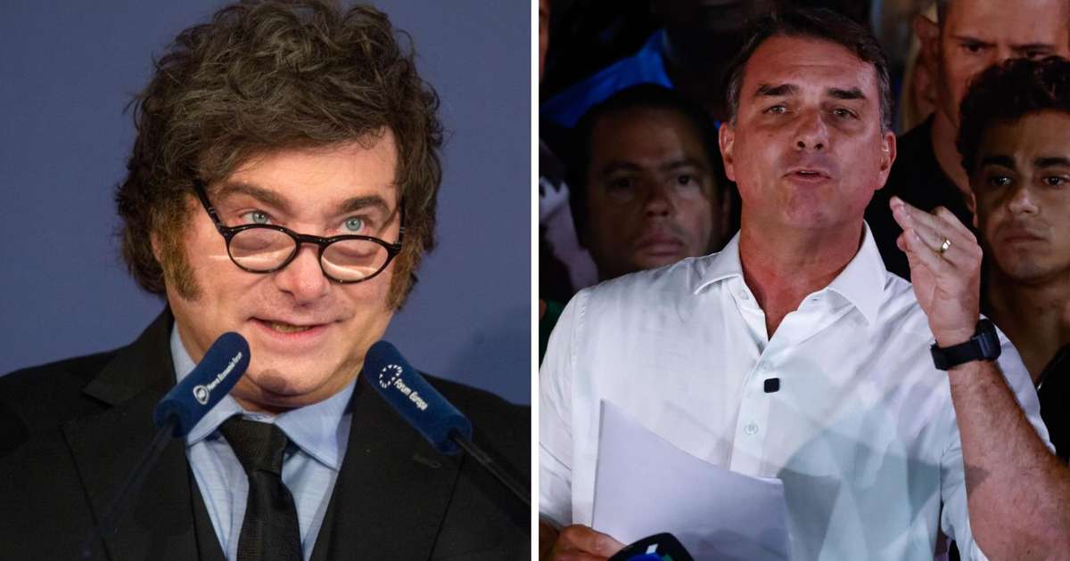 Assessor de Milei estava em aeroporto no voo de Flávio Bolsonaro