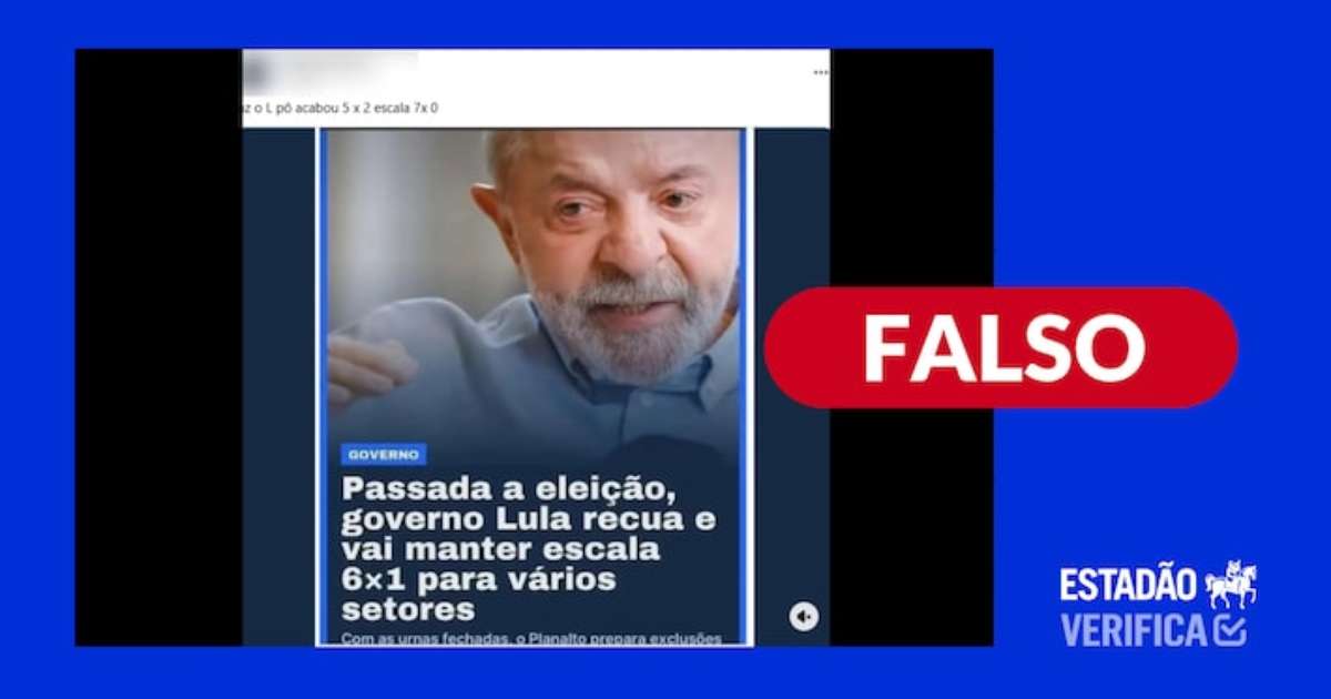 É falso que governo Lula tenha recuado sobre fim da escala 6x1