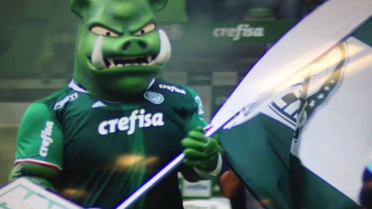 Mascote Futebol Porco Gobatto Palmeiras I 1 Unidade - FutToy