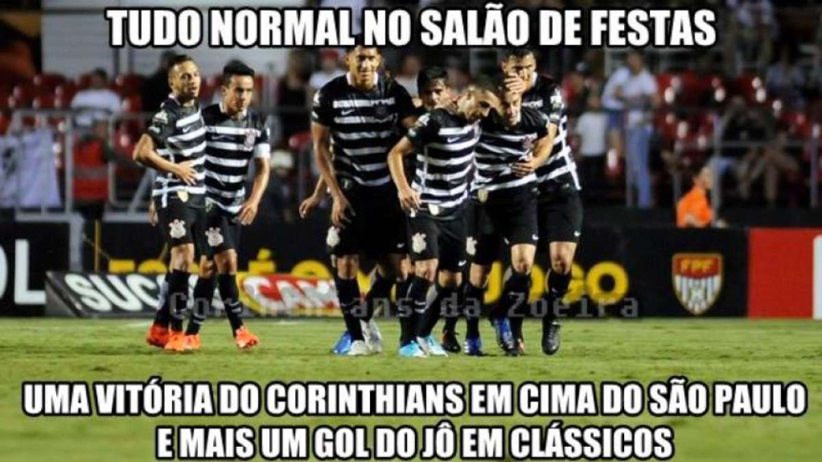 Memes da vitória do São Paulo sobre o Corinthians no Morumbi hoje