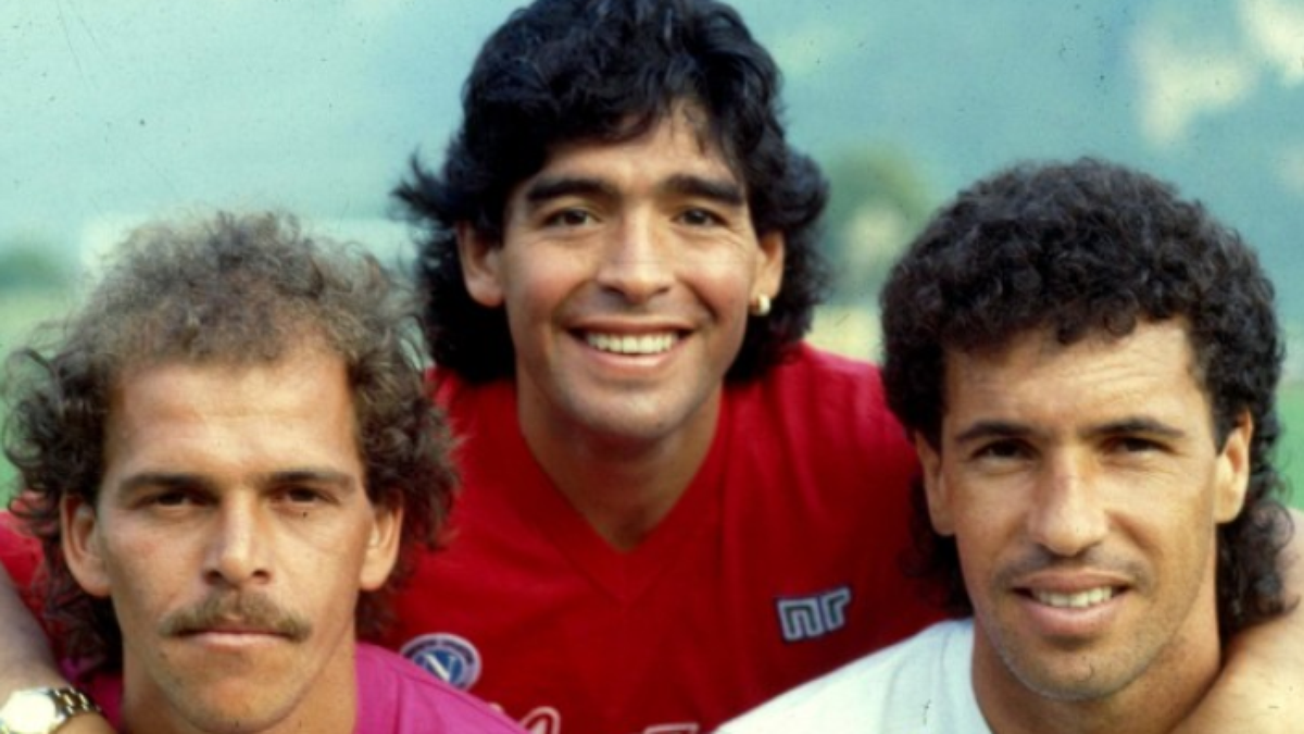 Careca fala de parceria com Maradona e compara ataque do Napoli ao trio MSN