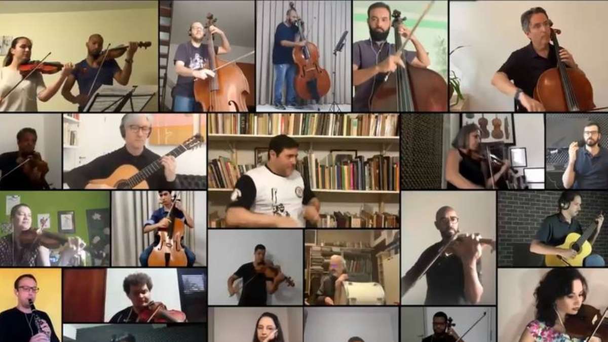 Sobre os tipos de orquestra, relacione com suas respectivas