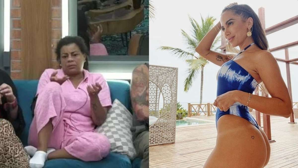 Tati conta o que está escrito na tatuagem de Anitta