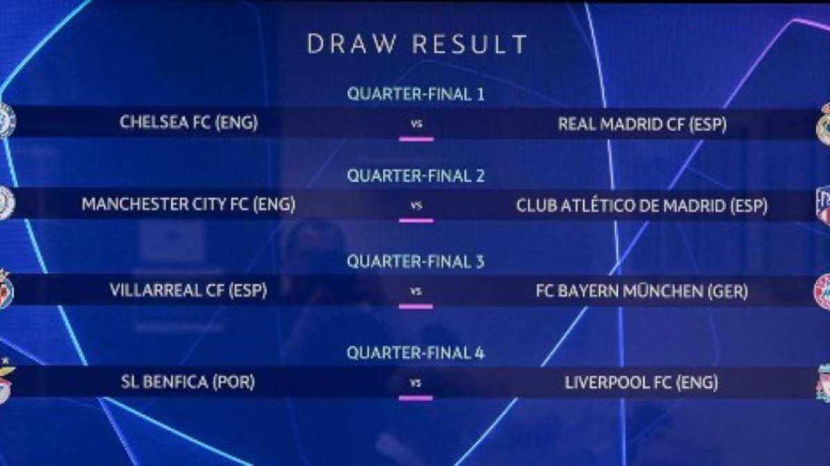 Confira os confrontos das quartas de final da Champions League - RDCTV -  Rede Digital de Comunicação