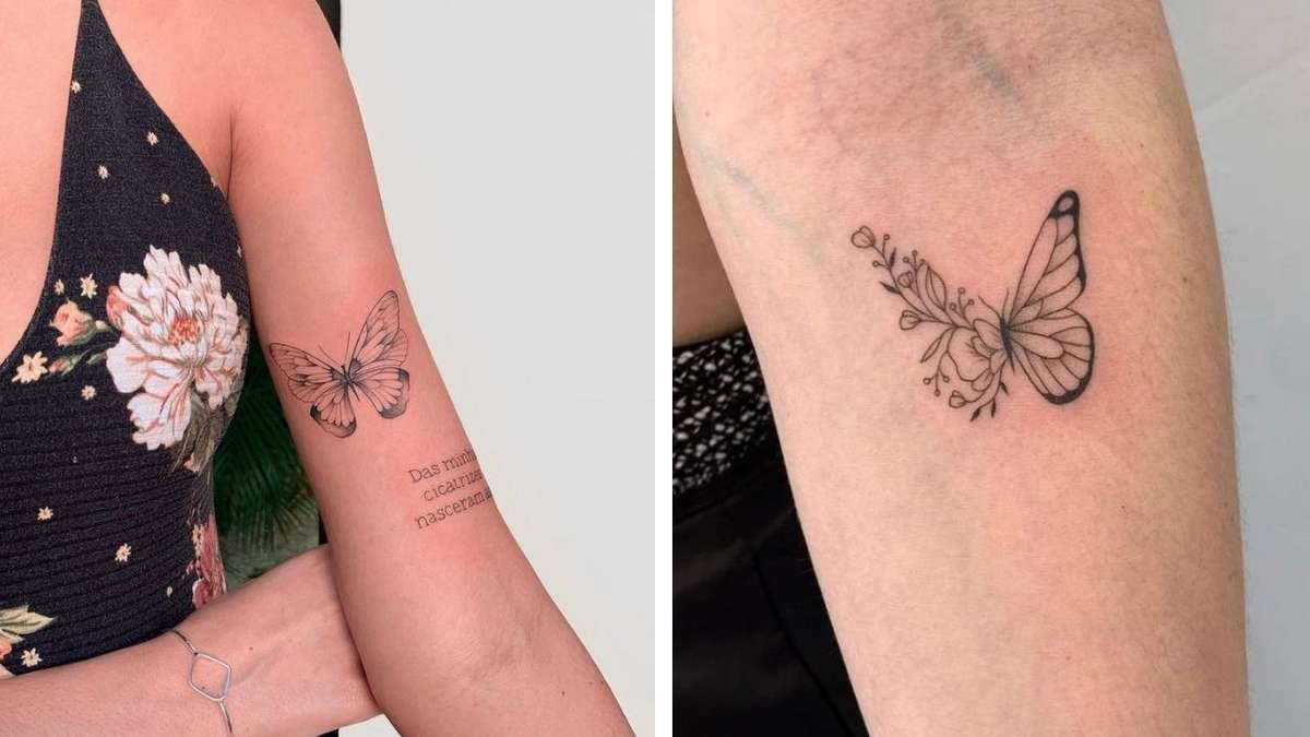 Borboleta em tatuagem