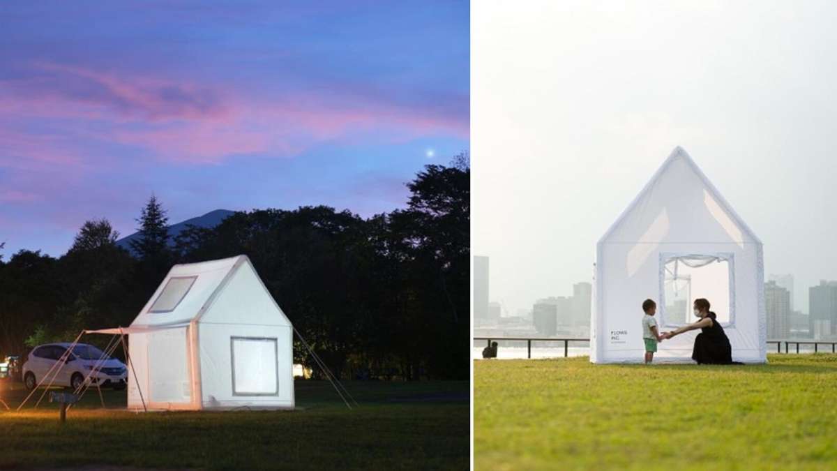 Conjunto Grande Van De Acampamento Que Transforma Em Casa Casinha