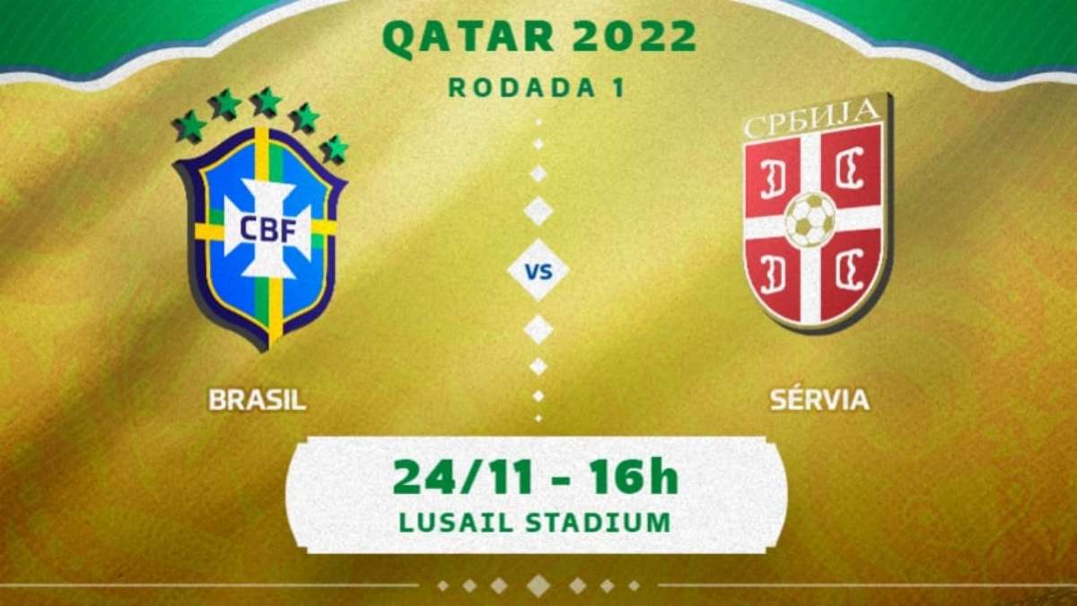 Brasil x Sérvia: confira onde assistir ao jogo da Copa do Mundo 2022