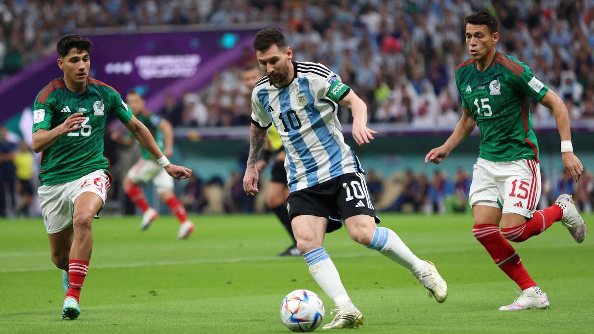 Argentina vs méxico, partida mundial de futebol 2022, campeonato mundial de  competição de futebol do grupo c contra