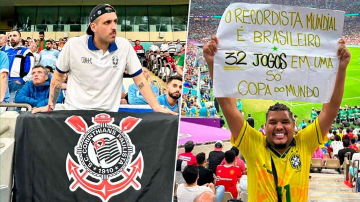 Recorde na Copa: Dois brasileiros assistiram aos 32 jogos no Qatar