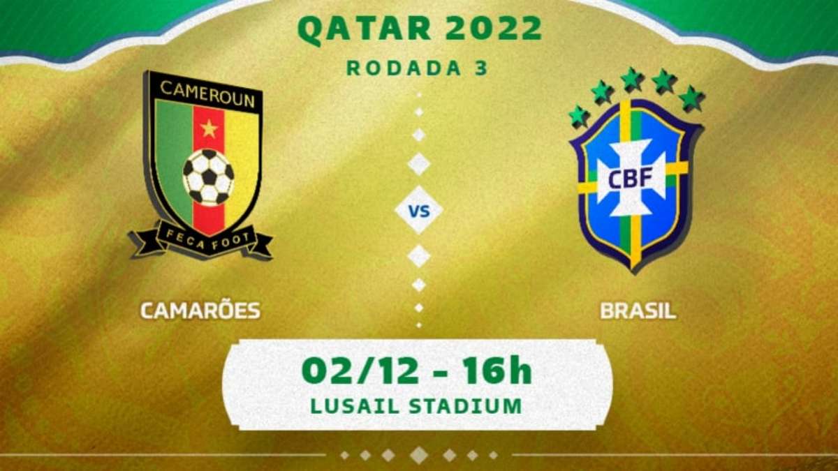 Assista ao vivo Brasil x Camarões hoje, sexta-feira (2), pela Copa do Mundo  2022