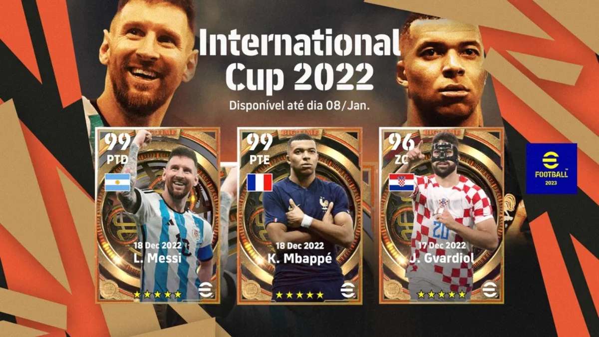 eFootball 2023 homenageia promessas da Copa com cards especiais