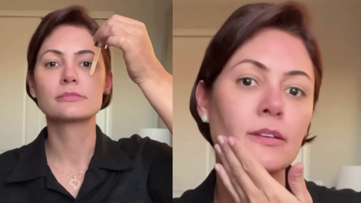 Nasce uma blogueira? Michelle Bolsonaro faz 'publi' de sérum e web reage: 'Pra pele não ficar rachadinha'