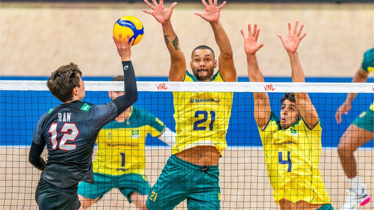 Liga das Nações: No tie-break, Brasil é derrotado pelo Canadá no vôlei