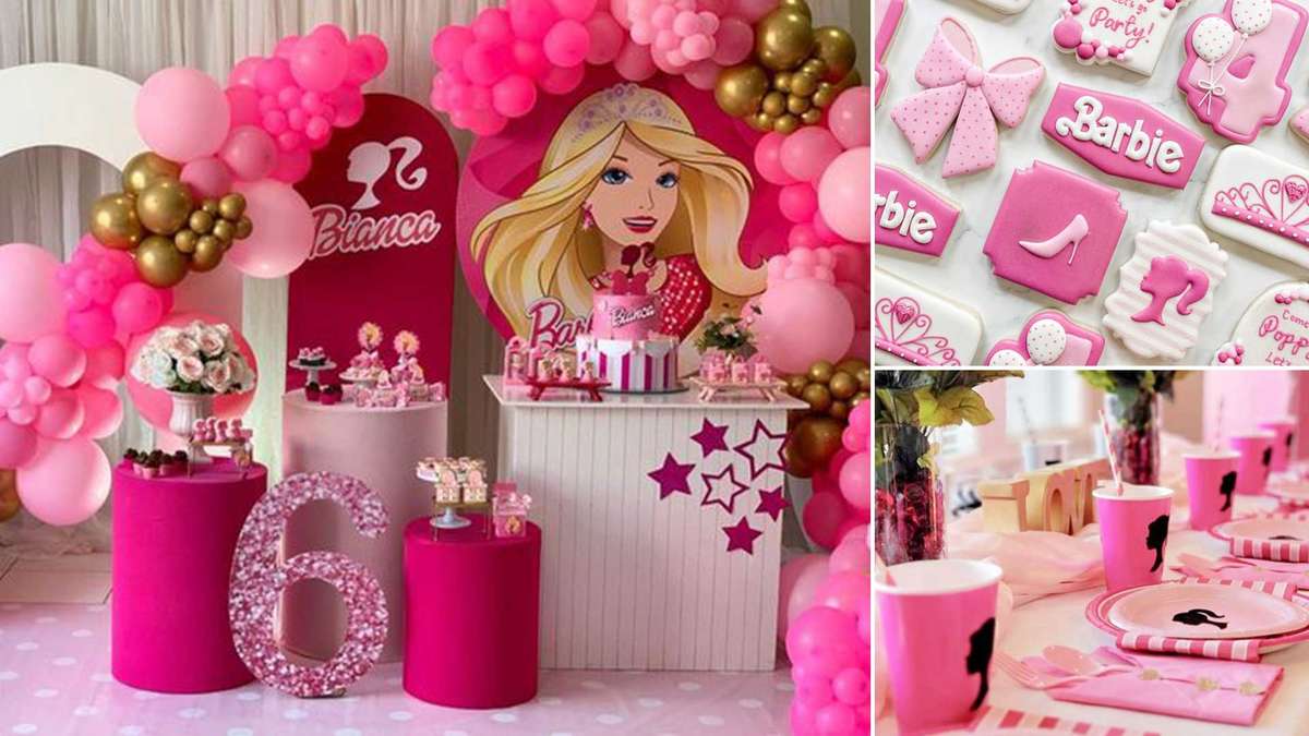 22 inspirações para uma festa de aniversário infantil com o tema Barbie