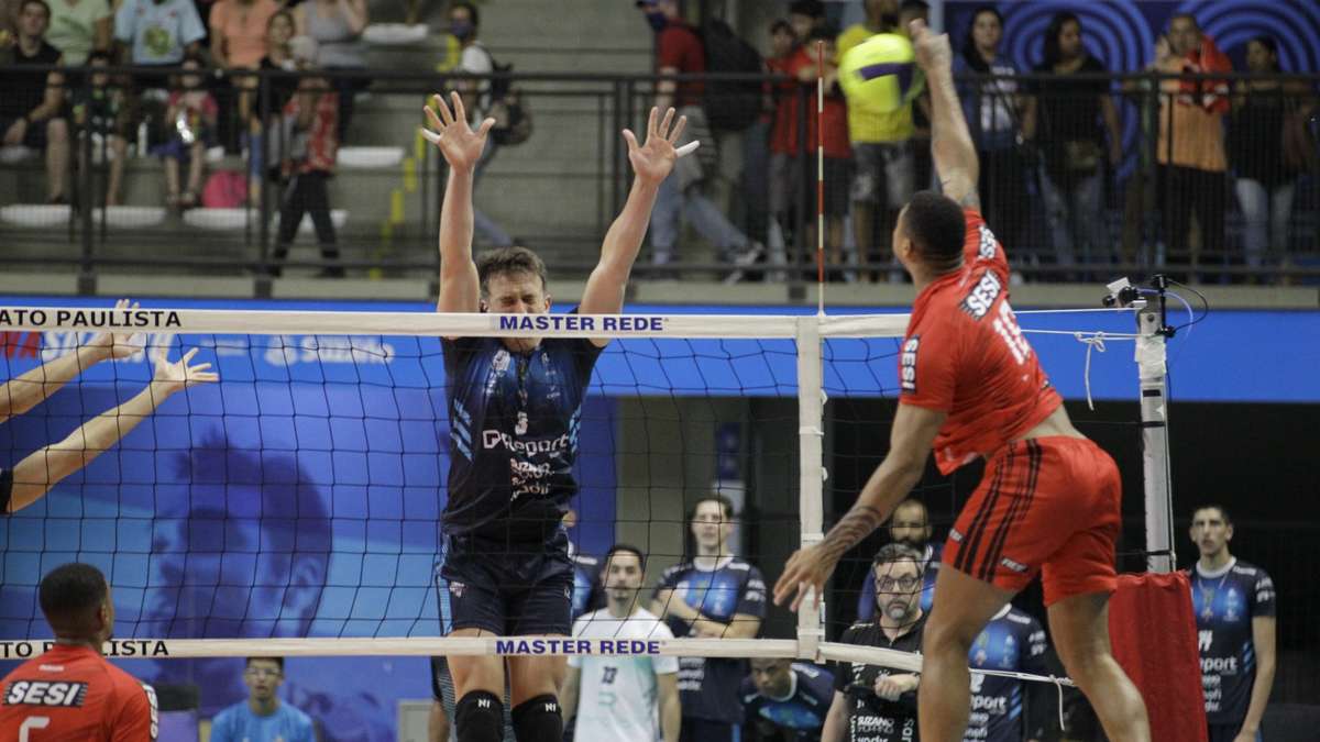 Sesi-SP força tie-break, vira sobre o São José e vence no Paulista de Vôlei, vôlei