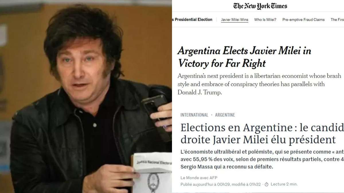 Imprensa internacional repercute vitória de Javier Milei nas eleições da  Argentina