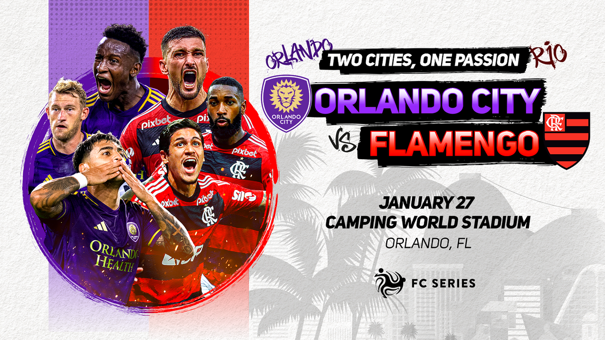 Flamengo anuncia jogo com Orlando City em pré-temporada nos Estados Unidos