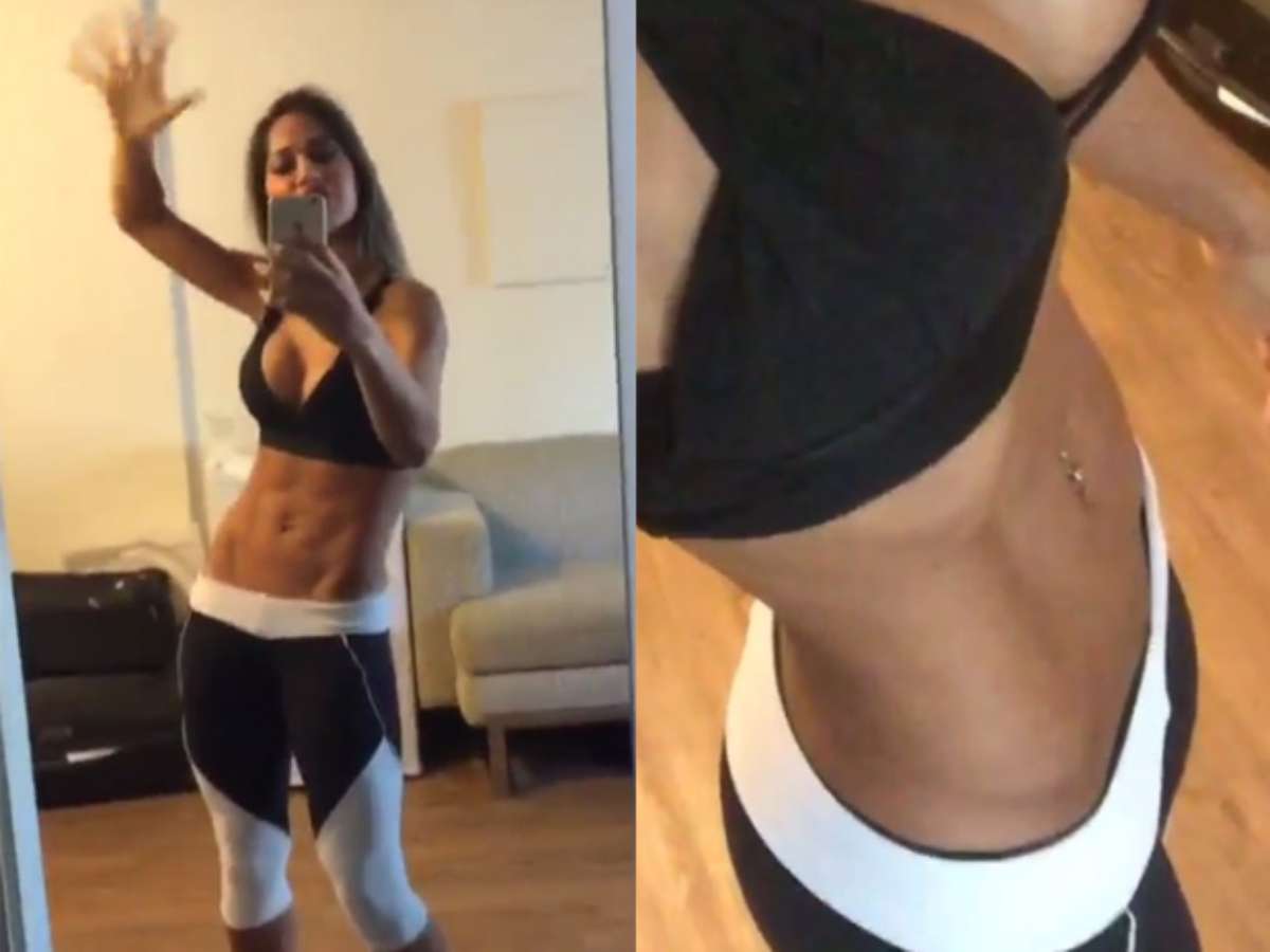 Mayra Cardi exibe barriga negativa em vídeo no Instagram