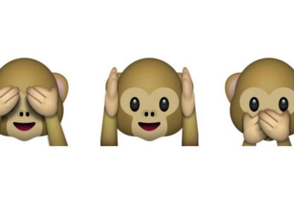 Camiseta Emoji Whatsapp Macacos Engraçados Cego Surdo Mudo