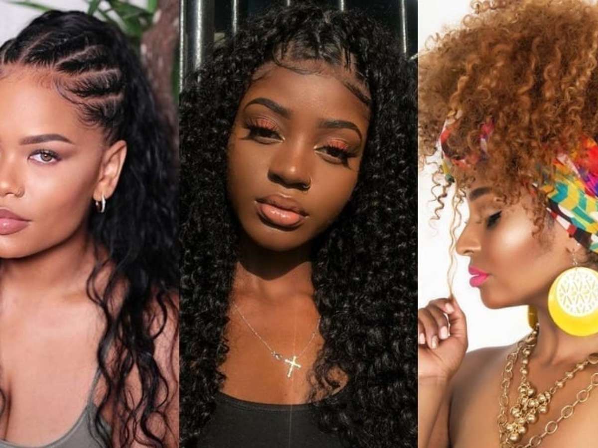 Cabelo crespo com trança