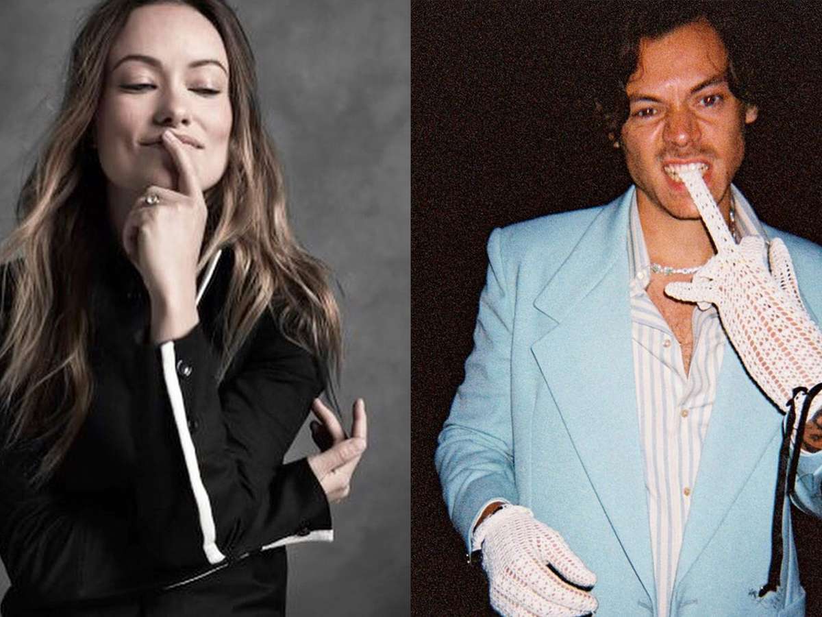 Harry Styles and Olivia Wilde twin in Gucci at Jeff Azoff's wedding